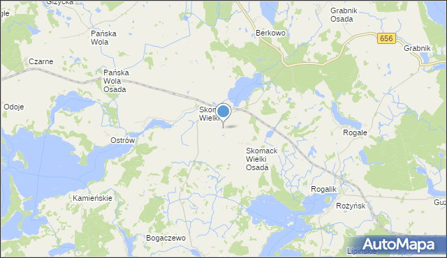 mapa Tamkowo, Tamkowo na mapie Targeo